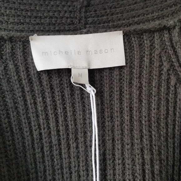 Michelle Mason Women’s Wool Cashmere Blend Cold Shoulder Sweater Dress Sz M - Picture 3 of 12